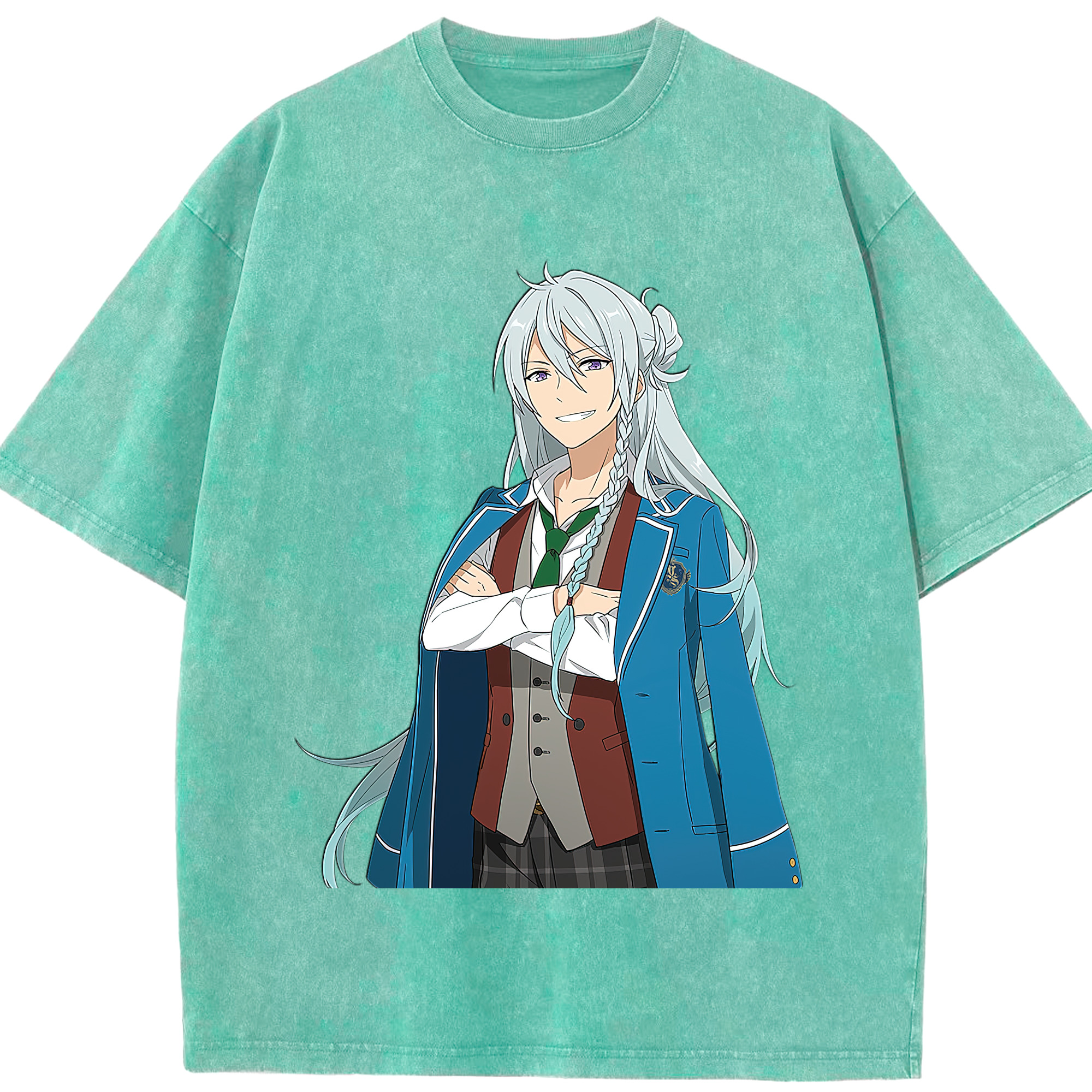 （画像用） あんさんぶるスターズ! Ensemble Stars 綿100% ヴィンテージ風 半袖Tシャツ（フロントプリント）